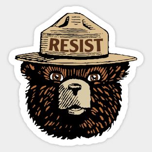 Resist Smokey The Bear Sticker
